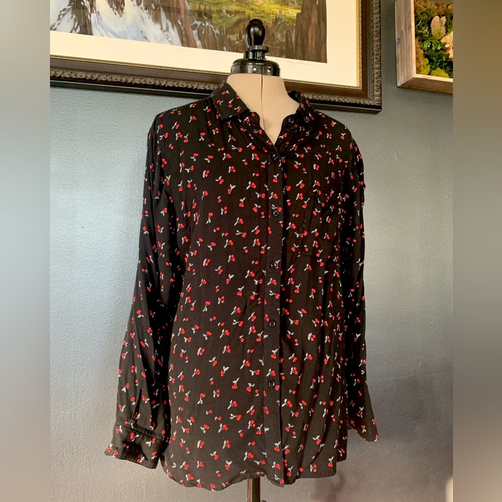 🍒Cherry Rails Button Down🍒 - Picture 2 of 3